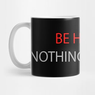 Be Happy In Red And Grey Color Mug